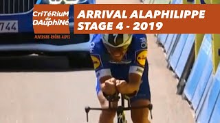 Arrival Alaphilippe - Stage 4 - Critérium du Dauphiné 2019