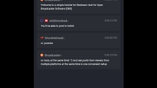 OBS Restream chat tutorial