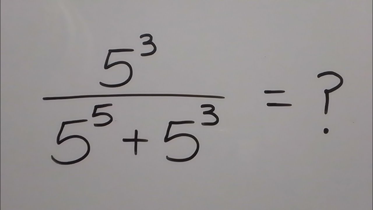 A Nice Exponent Problem Youtube