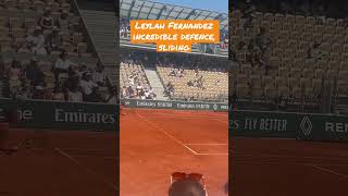 Leylah Fernandez incredible defence & sliding at French Open 2023 #rolandgarros #wta #tennis