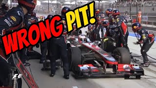 F1 Drivers Going to the Wrong Pit Compilation 😂