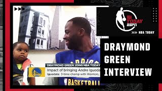 Draymond Green's son interrupts interview in adorable photobomb ❤️ | NBA Today