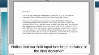 Creating a document with SmoothDocs