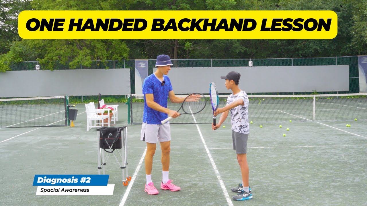 One Handed Backhand Tennis Lesson | On Court With Tennis Doctor - YouTube