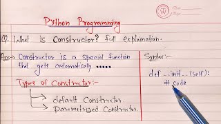 Python Constructor | Learn Coding