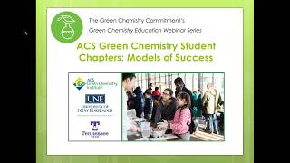 ACS Green Chemistry Student Chapters: Models of Success