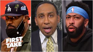 Stephen A. isn't concerned about LeBron, but has worries about AD's injury | First Take