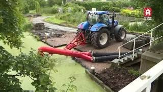 Noodpompen geplaatst in Boskoop vanwege hoog water