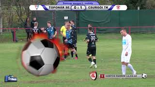 TOPONÁR SE - CSURGÓI TK   0 - 3  (0 - 2)