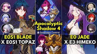 E0S1 Blade x Topaz & E0 Jade x Himeko | Apocalyptic Shadow Floor 4 3 Stars | Honkai: Star Rail 2.6