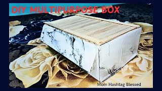 DIY MULTIPURPOSE BOX/ MOM HASHTAG BLESSED #diy #box #multipurpose