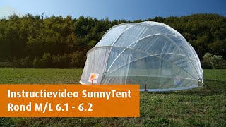 SunnyTent M/L instructievideo 6.1 – 6.2: Het plaatsen van de tentstokken in de tentbanen