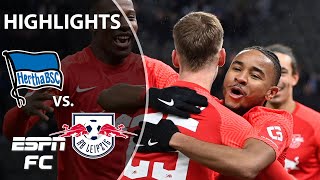 RB Leipzig smashes 10-man Hertha Berlin 6-1 | Bundesliga Highlights | ESPN FC