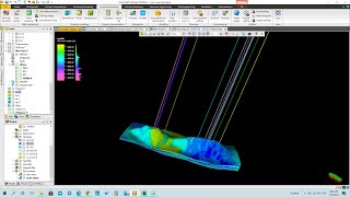 Static modeling & calculating OIIP( Oil initially in place ) by Petrel software