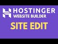 3) Hostinger Website Builder Tutorial 2024 : Site Edit