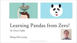 Learning Pandas from Zero: Ch. 10 Pivot Table