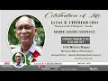 lt.col. k. cherian 86 home going service 11 2 2023