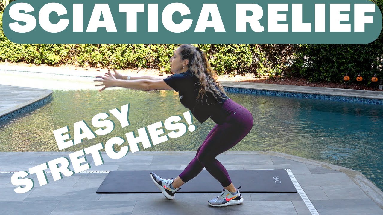 SCIATICA Stretches To Ease Nerve Pain At Home ( QUICK & EASY ) - YouTube