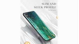 GVIEWIN Marble iPhone Xs MAX Case, Ultra Slim Thin Glossy Soft TPU Rubber Gel Silicone Phone Case Co