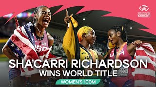 Sha'Carri Richardson blazes to 100m gold 🔥  | World Athletics Championships Buda