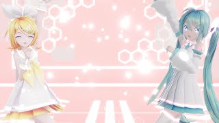 【MMD】ビバハピ / Sour式初音ミク＆鏡音リン【4K】