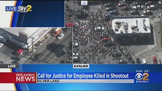 Protest At Silver Lake Trader Joe's For Employee Killed In 2018 Shootout