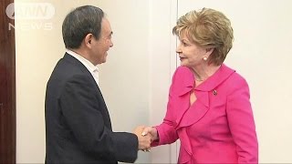 菅長官がグアム訪問　米海兵隊の国外移転で協力(15/10/30)