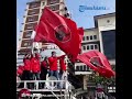 minta pembakar bendera pdip ditangkap massa demo depan mapolrestro jakarta timur