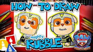 How To Draw Rubble From PAW Patrol: The Mighty Movie