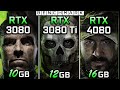 RTX 3080 vs RTX 3080 Ti vs RTX 4080 Test in 7 Games // 4K // Benchmark