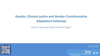 Gender, Climate Justice and Gender-Transformative Adaptation Pathways