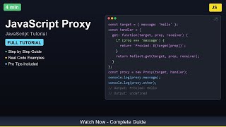 🎓 JavaScript Proxy - Complete JavaScript Tutorial