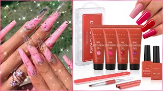 MAKARTT NEW Life of a Rose POLYGEL Kit! Rose Quartz Nails! Polygel Nail Tutorial for Beginners EASY