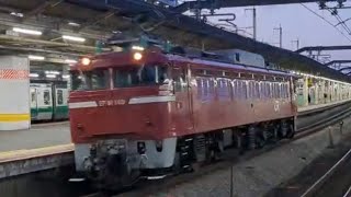 【E531系10両AT入場配給に伴う牽引機送り込み回送（長岡→田端操）】国鉄EF81形140号機が単機で赤羽駅5番線を高速通過するシーン（単9740レ）2023.4.17〜珍しい列番を使用しての回送〜