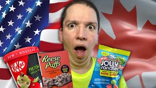 Canadian Does AMERICAN vs CANADIAN Snacks TASTE TEST