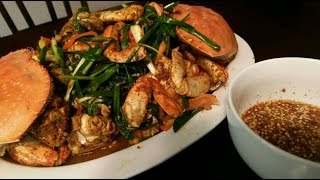 How to make Kdam Cha Kroeung (Stir fried dungeness crab with lemongrass \u0026 chili paste)