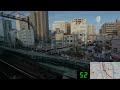 chūō line rapid window views from the upper deck of series e233 green car tokyo → takao 4k 60fps