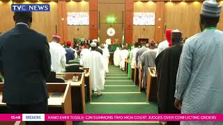 WATCH: President Tinubu, Lawmakers Recite Old National Anthem