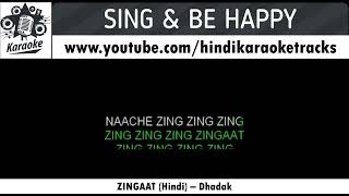 Zhingat Hindi Song | Dhadak | Hindi Song Karaoke Track