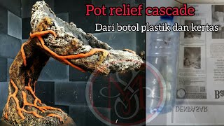 CARA MEMBUAT POT RELIEF DENGAN ALAT SEDERHANA // DARI BOTOL PLASTIK DAN LIMBAH KERTAS #DIY #MSRELIEF