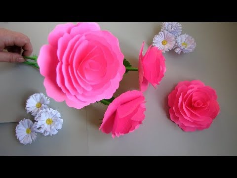 How to Make Realistic Paper Rose Stick. DIY. Paper Craft. Handcraft. How to Make Realistic Paper Rose Stick. DIY. Paper Craft. Handcraft.