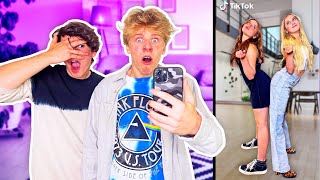 REACTING TO MY GIRLFRIENDS TikToks **ITS OVER**👀💔| Lev Cameron