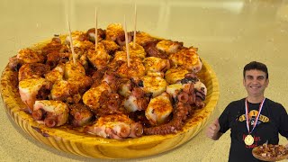 MASTER CLASS ON HOW TO COOK OCTOPUS (GALICIAN OCTOPUS WITH CACHELOS) OCTOPUS A FEIRA