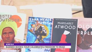 Banned books tour celebrating freedom to read makes stop in Norfolk
