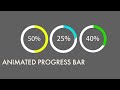 How to Build Animated Circular Progress Bar using  HTML, CSS | Dynamic Animated SVG Progress bar