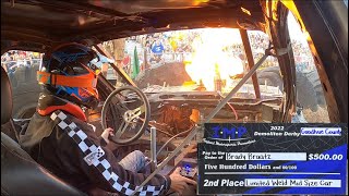 Brady Braatz 21x, 2022 Goodhue County Demo Derby, Limited Weld Midsize GoPro video (Fire)