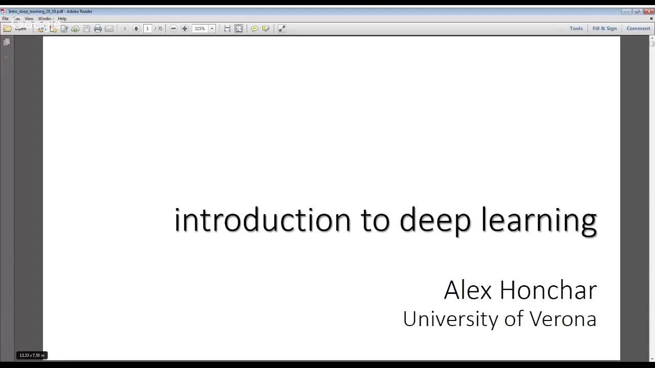 Introduction To Deep Learning - YouTube