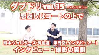 ダブドリvol.15 「恩返しはコートの上で/熊本ヴォルターズ 長島蓮」インタビュー・撮影の裏側