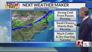 Friday Rain & Cold Slowly Depart This Weekend - Central NC Forecast Wes Hohenstein