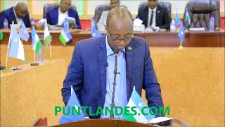 Wasiir Dhabancad oo Baarlamaanka Puntland horgeeyey Miisaaniyada Dowlada Sanadka 2023, $376,699,825